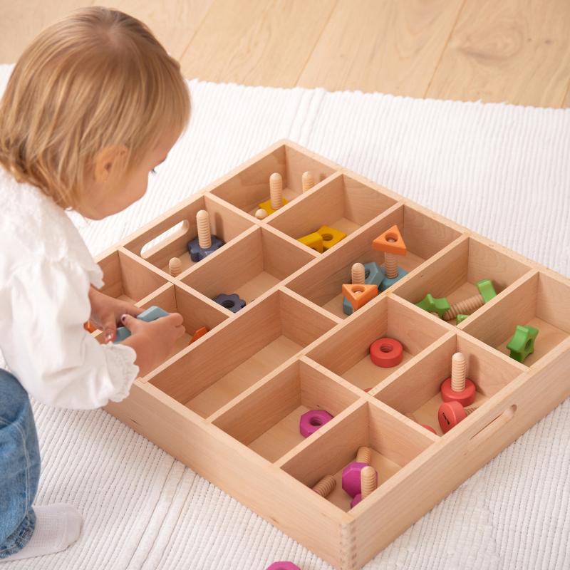 Wooden Treasures Super Set + Wooden Sorting Tray (14-Way), Learning SPACE