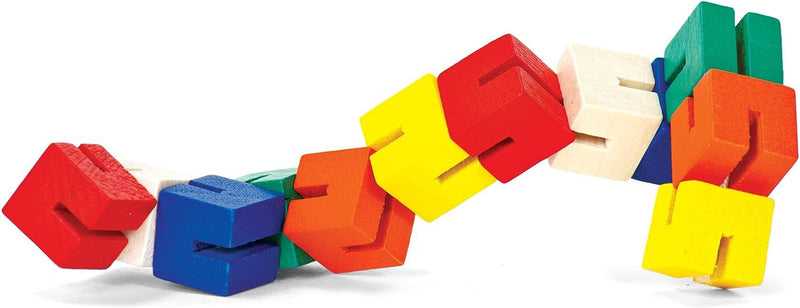 Wooden Twist and Lock Blocks Fidget Toy, Learning SPACE