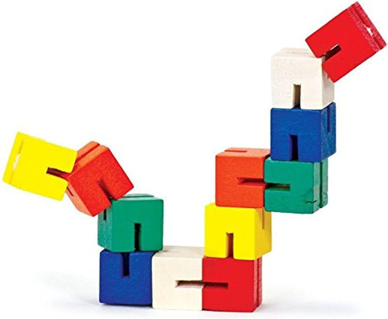 Wooden Twist and Lock Blocks Fidget Toy, Learning SPACE