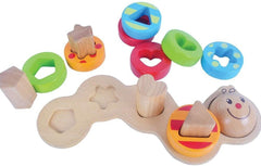 Wooden Wiggly Worm stacking, counting and shape-Additional Need,Baby & Toddler Gifts,Discontinued,eduk8,Fine Motor Skills,Gifts For 3-5 Years Old,Helps With,Nurture Room,Sound. Peg & Inset Puzzles,Stacking Toys & Sorting Toys-Learning SPACE