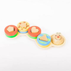 Wooden Wiggly Worm stacking, counting and shape-Additional Need,Baby & Toddler Gifts,Discontinued,eduk8,Fine Motor Skills,Gifts For 3-5 Years Old,Helps With,Nurture Room,Sound. Peg & Inset Puzzles,Stacking Toys & Sorting Toys-Learning SPACE