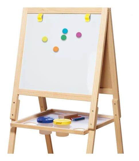 Wooden easel with a blackboard and whiteboard-Art Materials,Arts & Crafts,Blackboards,Classroom Resources,EA Tender,Early Arts & Crafts,Educational Classroom Materials,Educational Play,Primary Arts & Crafts-Learning SPACE