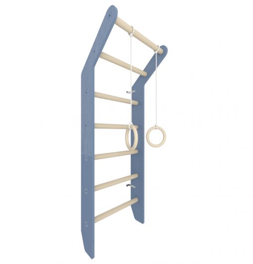 Wooden wall bars for Toddler, Blue Learning SPACE