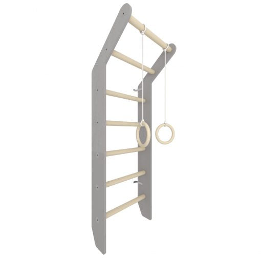 Wooden wall bars for Toddler, Grey Learning SPACE