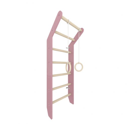 Wooden wall bars for Toddler, Pink Learning SPACE