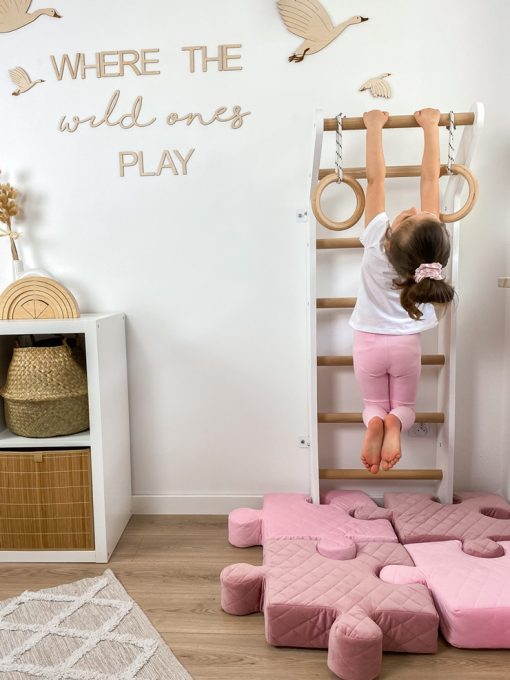 Wooden wall bars for Toddler, Learning SPACE