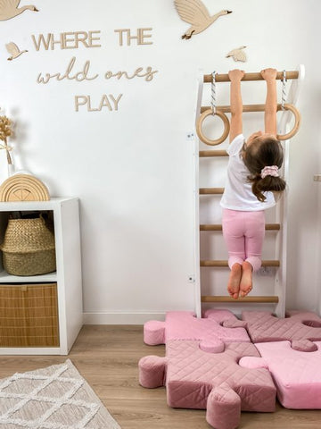 Wooden wall bars for Toddler, Learning SPACE