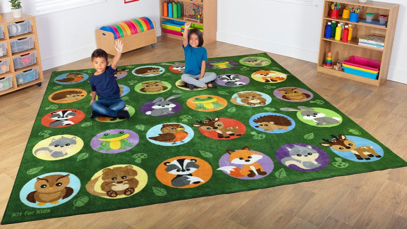 Woodland Animals Placement 3x3m Carpet, Learning SPACE