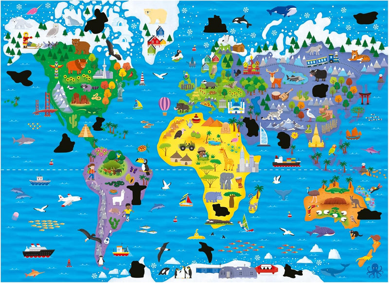 World Map Magic Puzzle, Learning SPACE