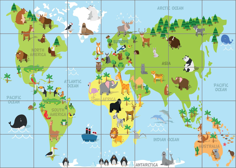 World Map Playmat for Programmable Robots, Learning SPACE