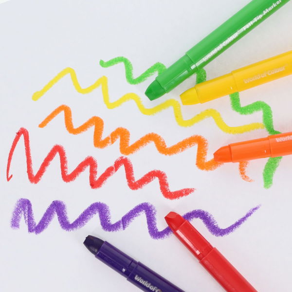 World of Colour Pkt.10 Twisties Chunk Crayons, Learning SPACE