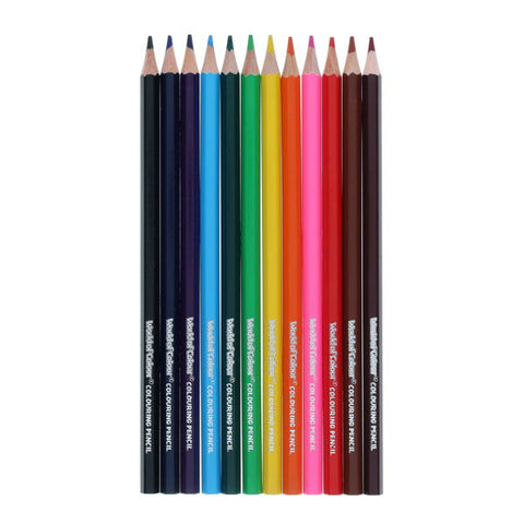 World of Colour Pkt.12 Full Size Colouring Pencils-Art Materials,Arts & Crafts,Drawing & Easels,Early Arts & Crafts,Primary Arts & Crafts,Stationery-Learning SPACE