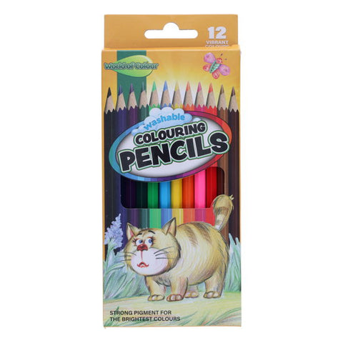 World of Colour Pkt.12 Full Size Colouring Pencils-Art Materials,Arts & Crafts,Drawing & Easels,Early Arts & Crafts,Primary Arts & Crafts,Stationery-Learning SPACE