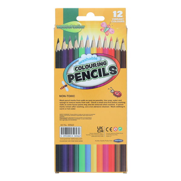 World of Colour Pkt.12 Full Size Colouring Pencils, Learning SPACE