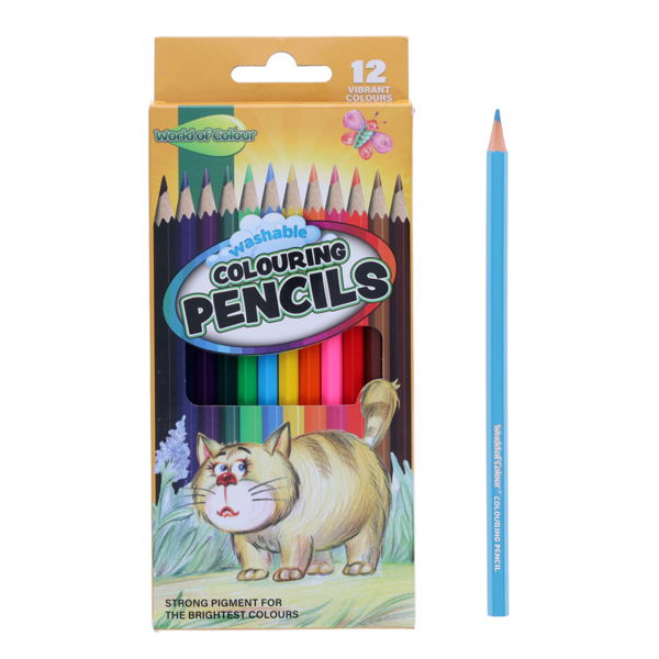 World of Colour Pkt.12 Full Size Colouring Pencils, Learning SPACE