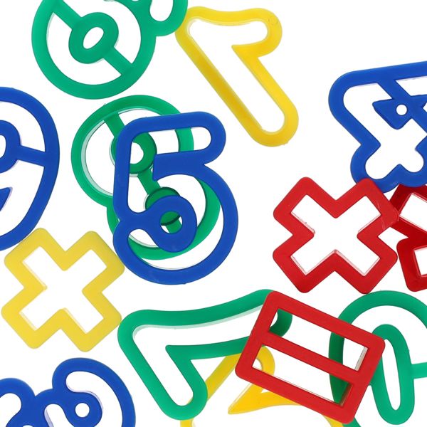 World of Colour Pkt.15 Clay Cutters - Numbers & Symbols, Learning SPACE