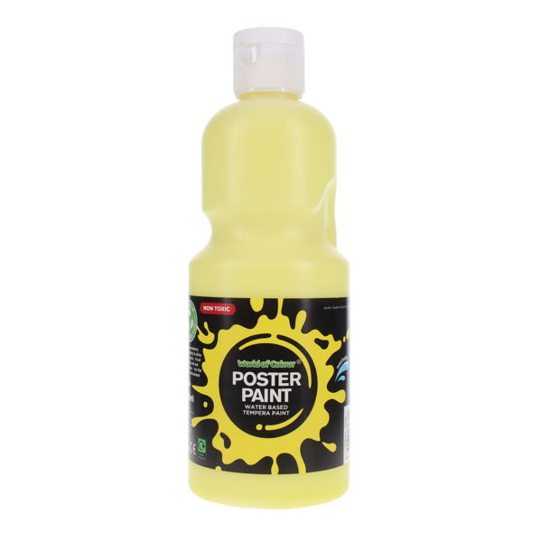 World of Colour Poster Paint 500ml, Lemon Art Supplies Learning SPACE