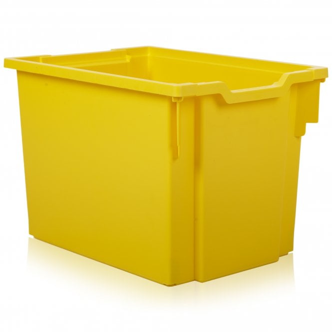 Yellow 30L Plastic Storage Box with Lid, Learning SPACE