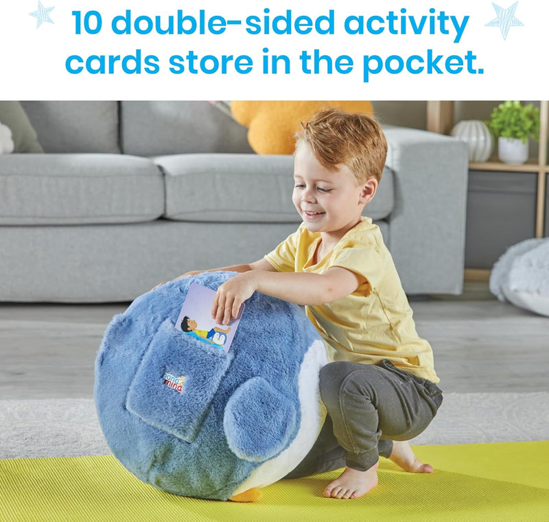 Yoga Ball Buddy with BubblePlush™ – Puppy or Penguin, Learning SPACE