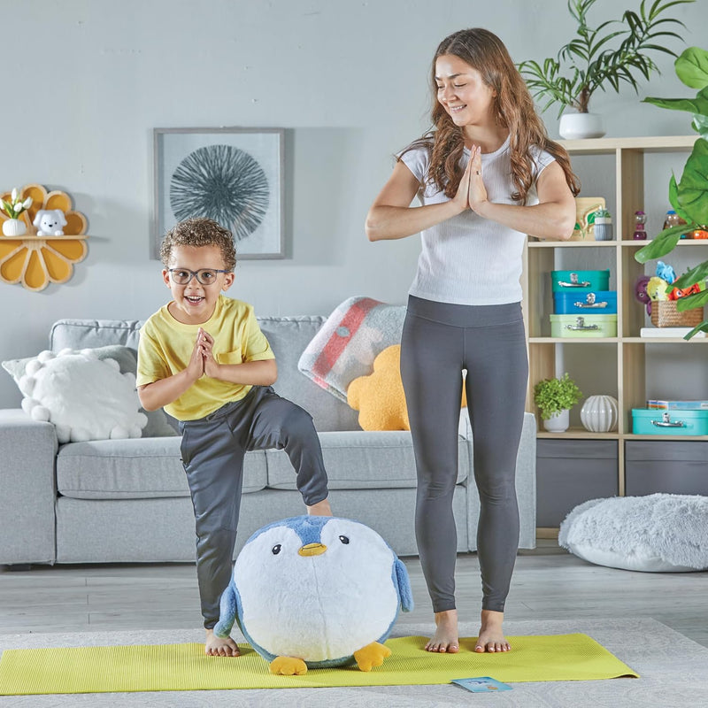 Yoga Ball Buddy with BubblePlush™ – Puppy or Penguin, Learning SPACE