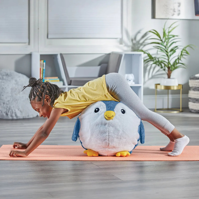 Yoga Ball Buddy with BubblePlush™ – Puppy or Penguin, Learning SPACE