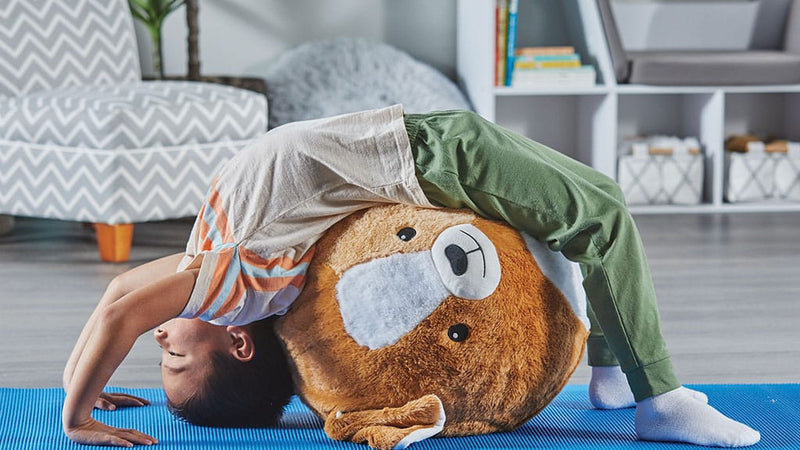 Yoga Ball Buddy with BubblePlush™ – Puppy or Penguin, Learning SPACE