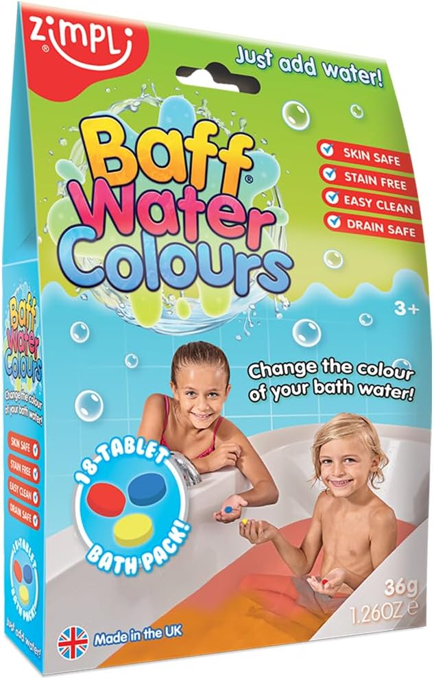 Zimpli Kids Baff Water Colours, 18 Tablets Learning SPACE