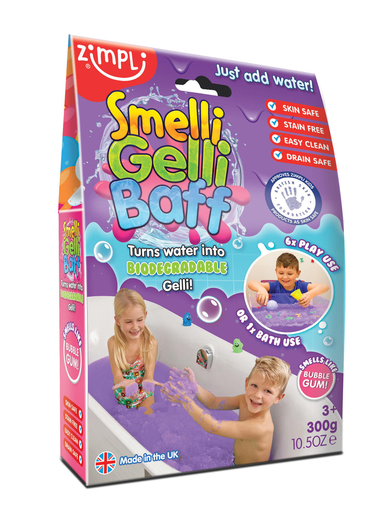 Zimpli Smelli Gelli Baff-Bath Toys,Messy Play,Sensory Smell Equipment,Sensory Smells,Water & Sand Toys,Zimpli Kids-Purple - Bubblegum-5929-Learning SPACE