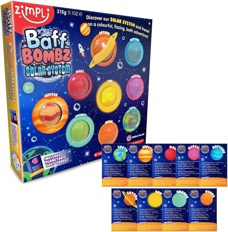 Zimpli Solar System Baff Bombz, Learning SPACE