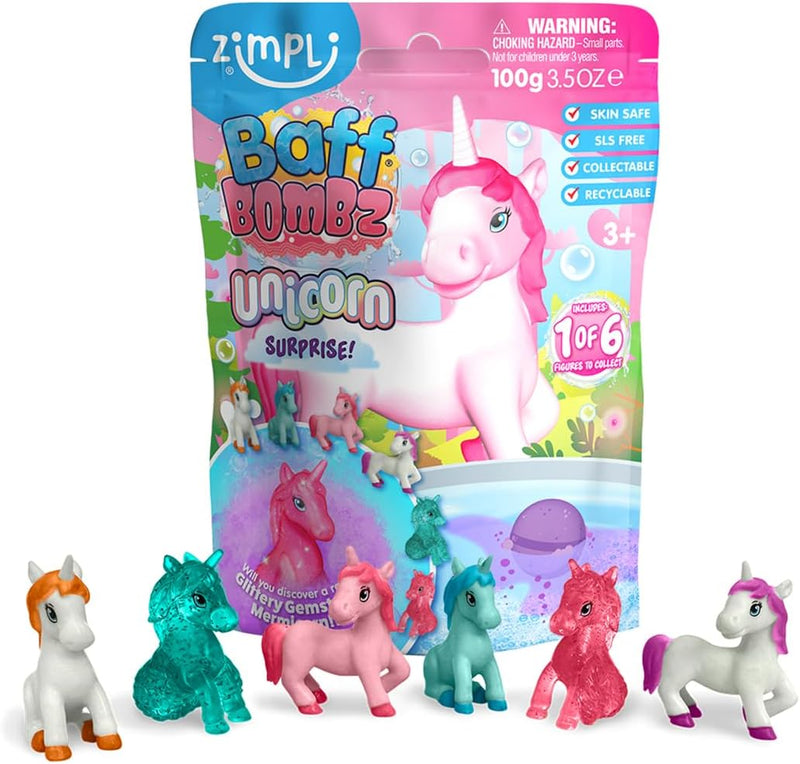 Zimpli Surprise Figure Baff Bombz – Magical Fizzing Bath Fun!, Unicorn Learning SPACE