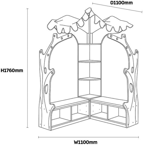 Zona Tree House Library Corner-Bookcases, Chill Out Area, Library Furniture, Nooks, Profile Education, Reading Area, Seating, Stock, Storage, Wellbeing Furniture-Learning SPACE