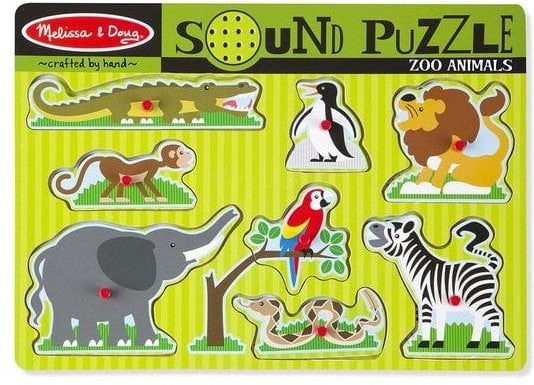 Zoo Animals Sound Puzzle - 8 Pieces, Learning SPACE