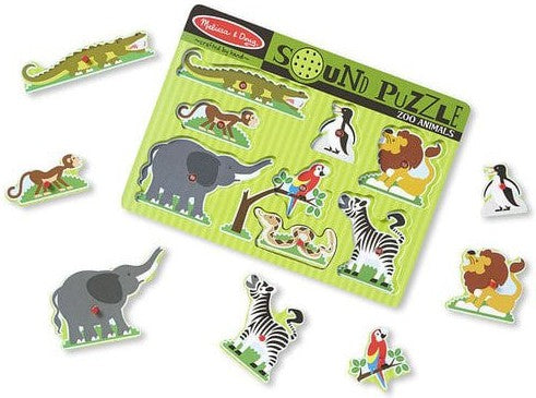 Zoo Animals Sound Puzzle - 8 Pieces, Learning SPACE