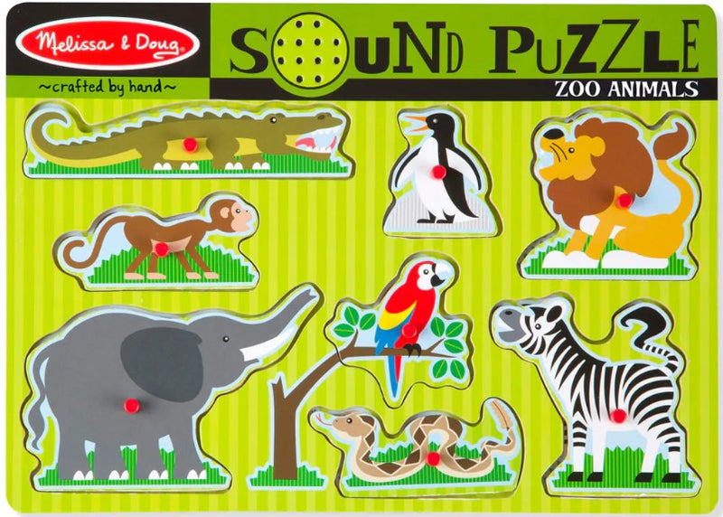 Zoo Animals Sound Puzzle - 8 Pieces, Learning SPACE