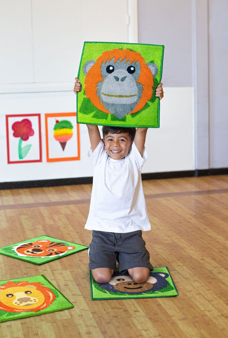 Zoo Conservation™ 30 Mini Placement Carpets with Holdall, Learning SPACE