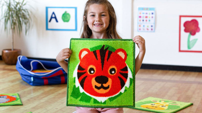 Zoo Conservation™ 30 Mini Placement Carpets with Holdall, Learning SPACE