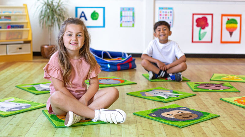 Zoo Conservation™ 30 Mini Placement Carpets with Holdall, Learning SPACE