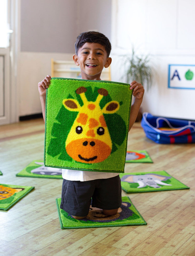 Zoo Conservation™ 30 Mini Placement Carpets with Holdall, Learning SPACE