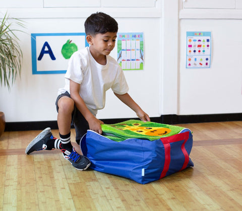 Zoo Conservation™ 30 Mini Placement Carpets with Holdall-Classroom Packs, Kit For Kids, Mats, Mats & Rugs, Nature Sensory Room, Rugs, Sit Mats, Square, Wellbeing Furniture, World & Nature-Learning SPACE