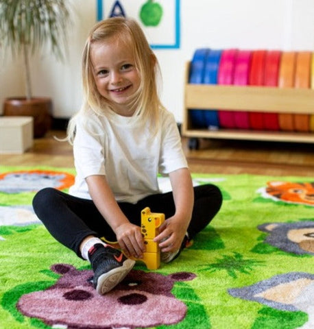 Zoo Conservation™ Large Placement Carpet 3x3m-Kit For Kids, Mats & Rugs, Placement Carpets, Rugs, Square, Wellbeing Furniture, World & Nature-Learning SPACE