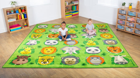 Zoo Conservation™ Large Placement Carpet 3x3m-Kit For Kids, Mats & Rugs, Placement Carpets, Rugs, Square, Wellbeing Furniture, World & Nature-Learning SPACE