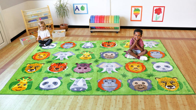 Zoo Conservation™ Rectangular Placement Carpet 3x2M, Learning SPACE