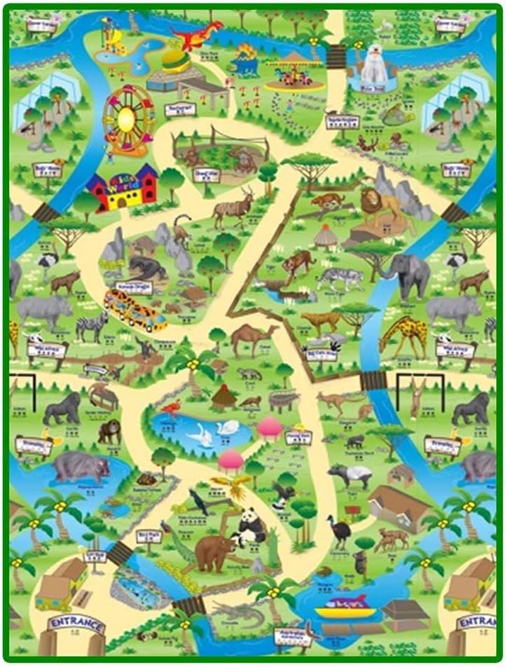 Zoo Park Play Mat (1M or 2M), Learning SPACE