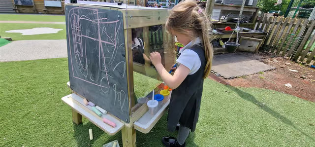Group Art Easel - Outdoor 4‑Sided Creative Station, Learning SPACE
