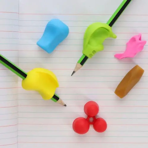 Clever Kids 6 Assorted Pencil Grips, Learning SPACE