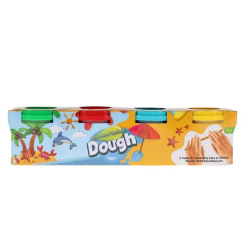 Play Dough with Mould Lid 4x140g Pots