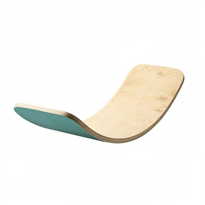 Wooden Balance Rocking Board, Turquoise Base Learning SPACE