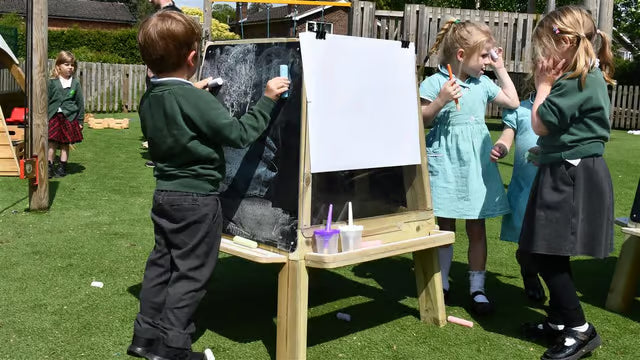 Group Art Easel - Outdoor 4‑Sided Creative Station, Learning SPACE