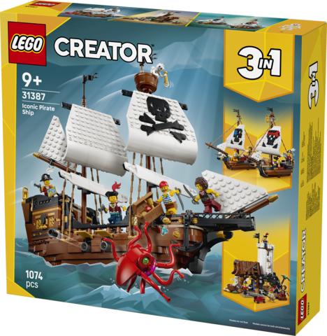 LEGO® Creator (31387) 3-In-1 Iconic Pirate Ship, Activity Toys Learning SPACE