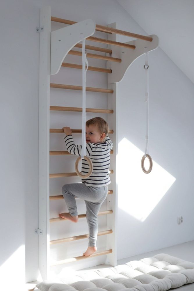Wooden Gymnastics Wall Bars Kinder Wood - Gross Motor Aid, Learning SPACE